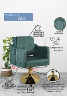 Парикмахерское кресло "А01", диск золотой