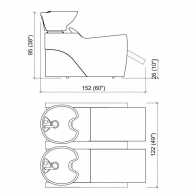 Парикмахерская мойка "Flatiron 2P Shiatsu"