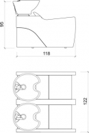 Мойка парикмахерская "FLATIRON 2P"