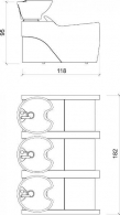 Мойка парикмахерская "FLATIRON 3P"