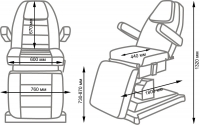 Косметологическое кресло Альфа-10 (электропривод, 2 мотора) БЛ